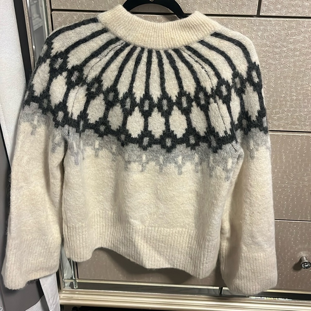 J.crew Fair Isle Alpaca Hair Mock-neck Sweater